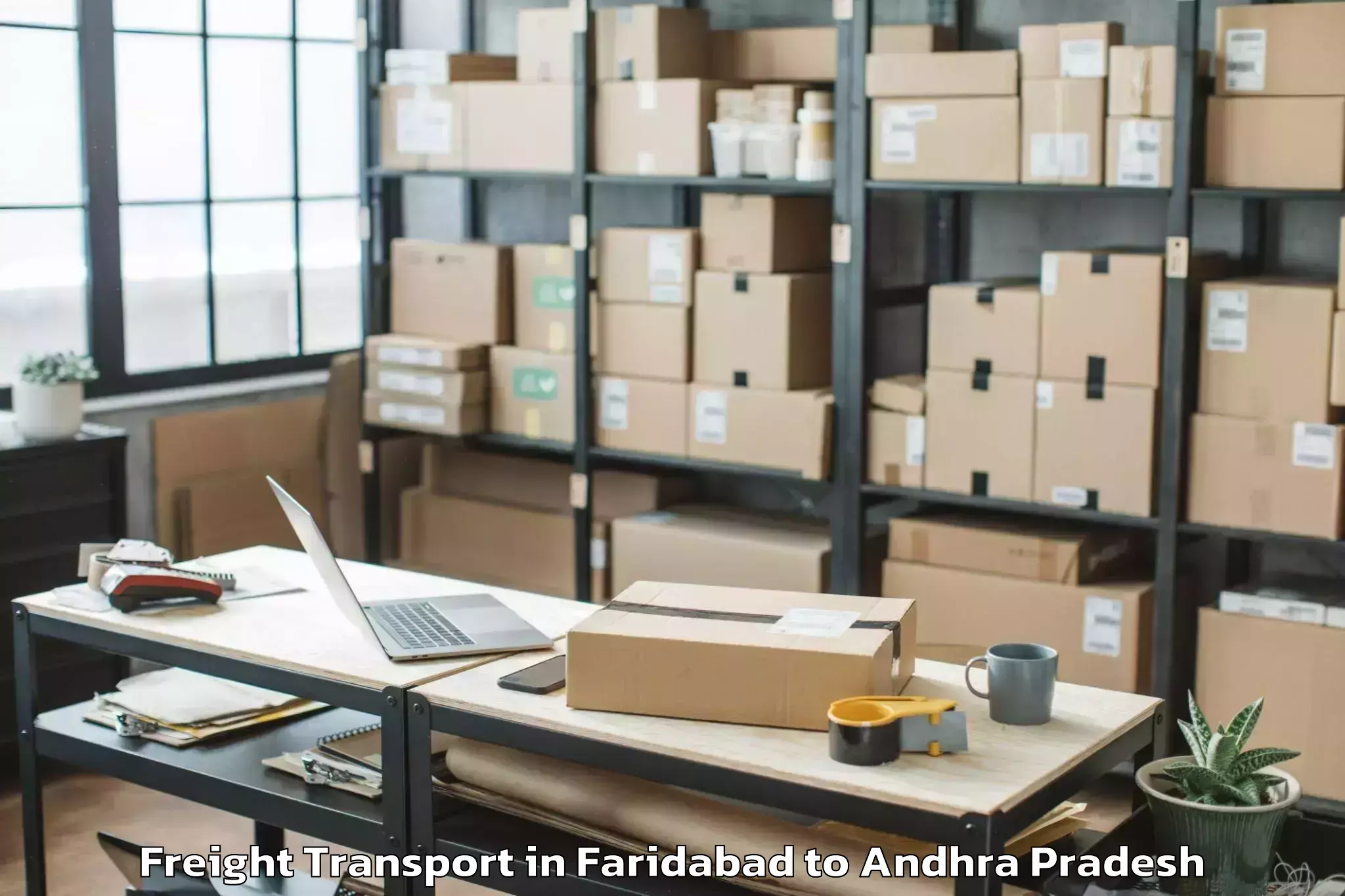 Top Faridabad to Paravada Freight Transport Available